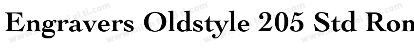 Engravers Oldstyle 205 Std Roman字体转换